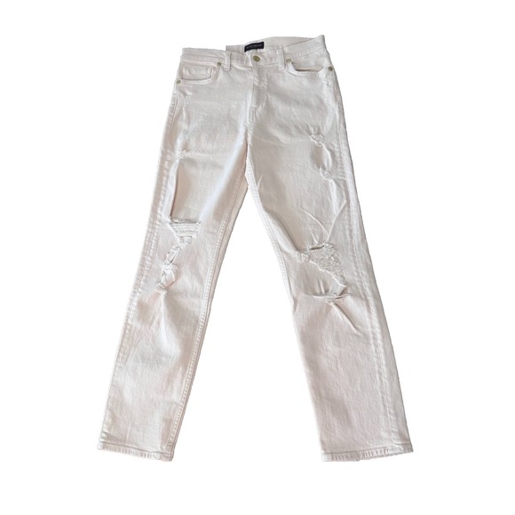 Ramy Brook Denim - RAMY BROOK Adriana High-Waisted Distressed Jeans In Linen Size 28/6 NWT $265 #K